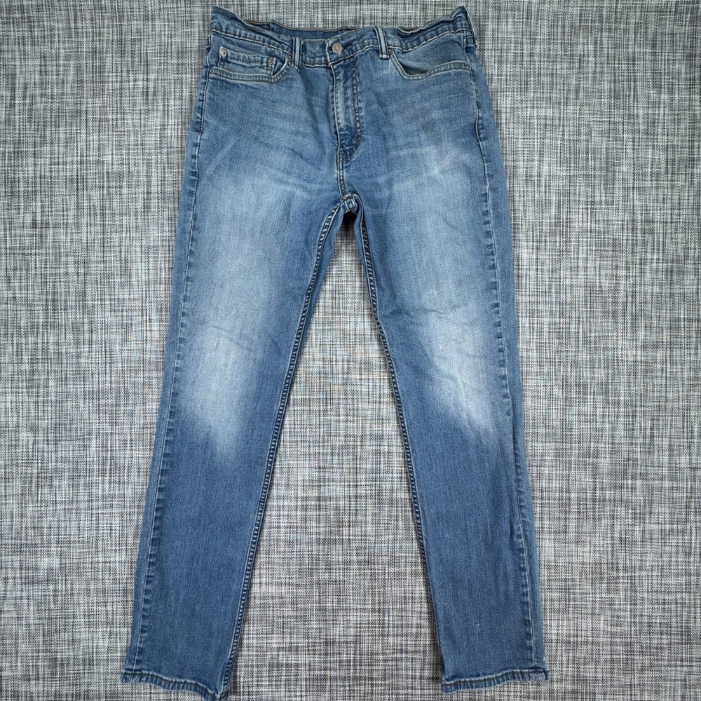 Levis 511 Mens 36x34 Slim Fit Jeans Blue Stretch Denim Medium Wash Five Pocket